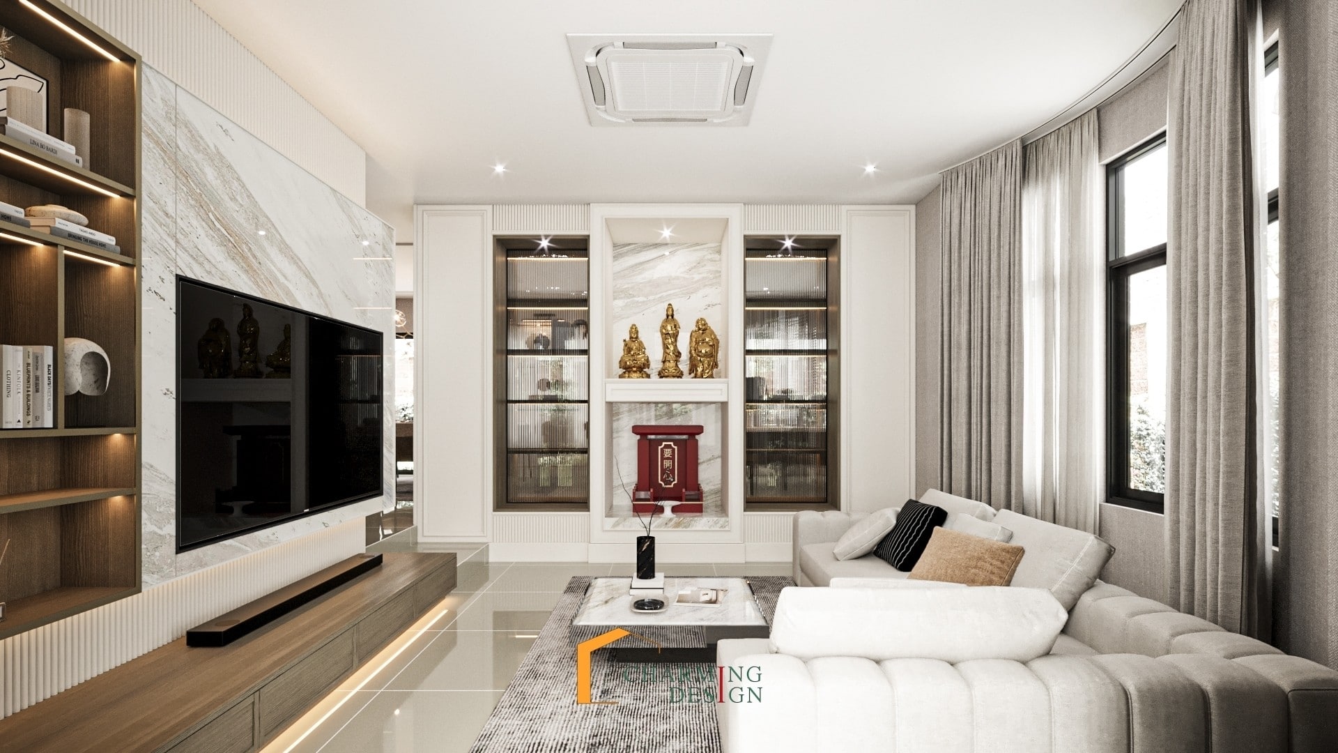 ห้องนั่งเล่น Living Area Built-in